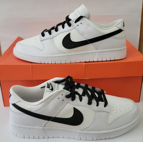 Nike Dunk Low Mens Retro Reverse Panda Sneakers - Picture 1 of 7
